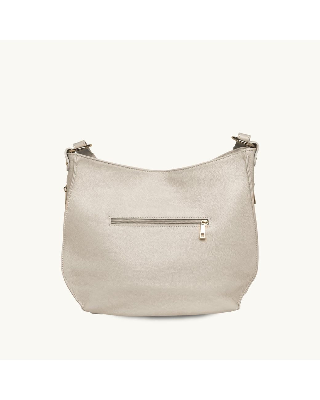Apatchy London White Neutrals The Harriet Stone Leather Bag