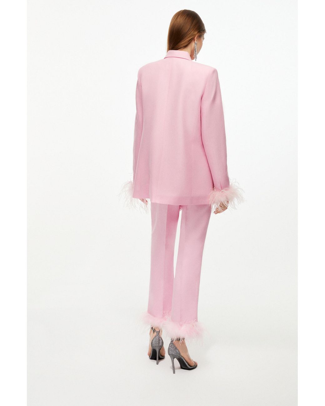 Nocturne Pink Linen Blazer Jacket