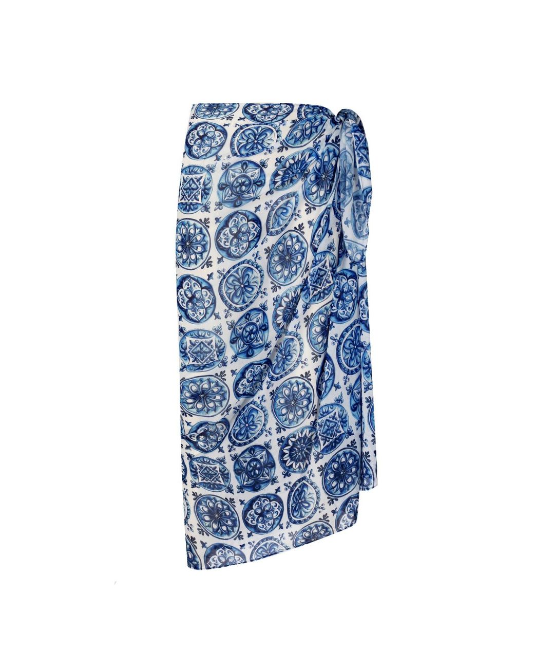 Nur Karaata Blue Dianella Bleu Blanc Pareo