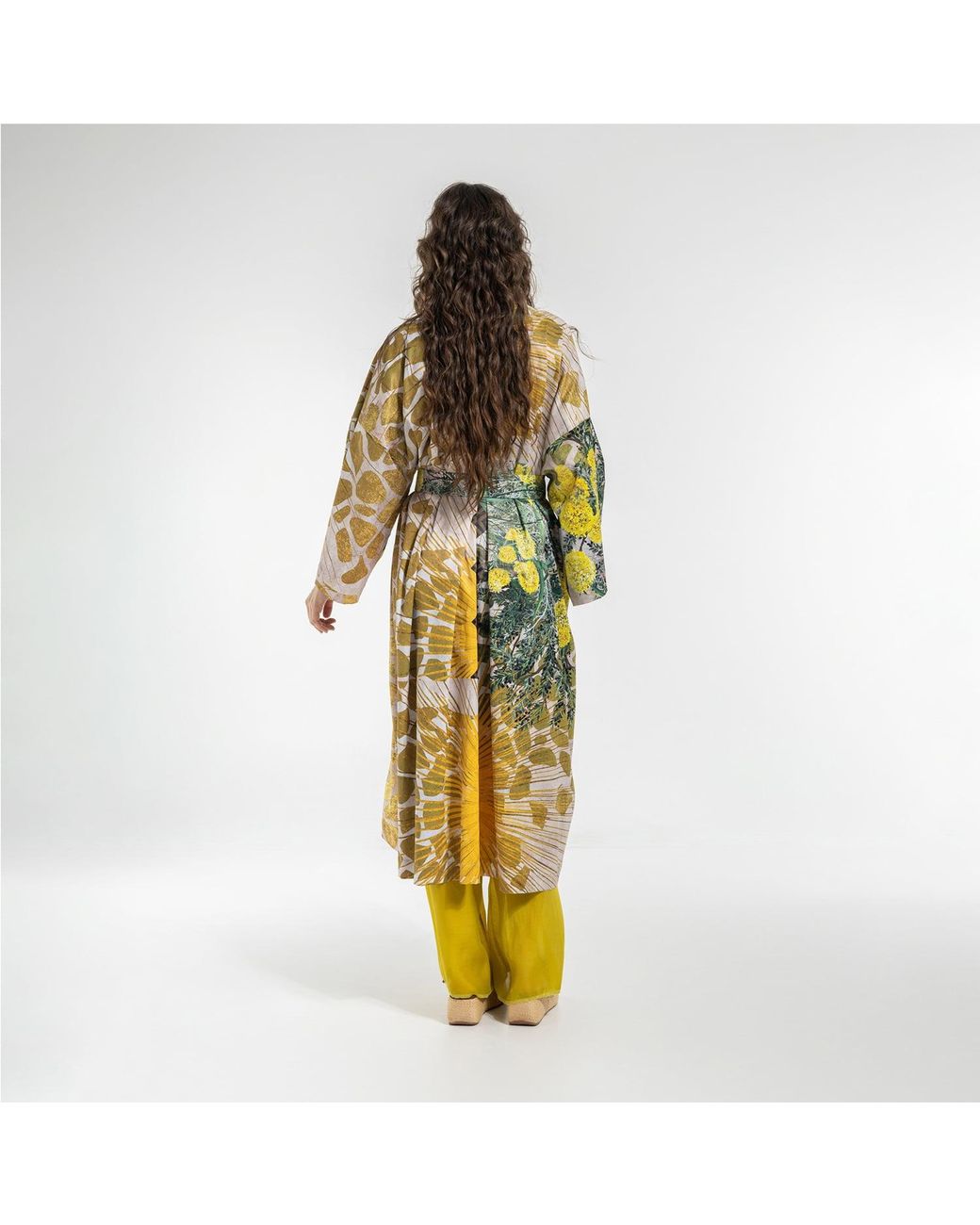 ARTISTA Yellow Fennel Maxi Kimono