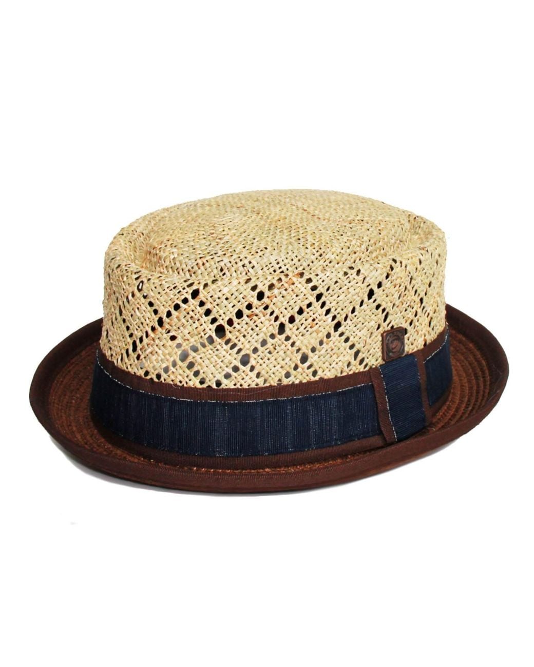 Dasmarca Hats Brown Dasmarca Jake Summer Telescope Crown Lightweight Seagrass Breathable Mod Style Straw Porkpie Hat for men