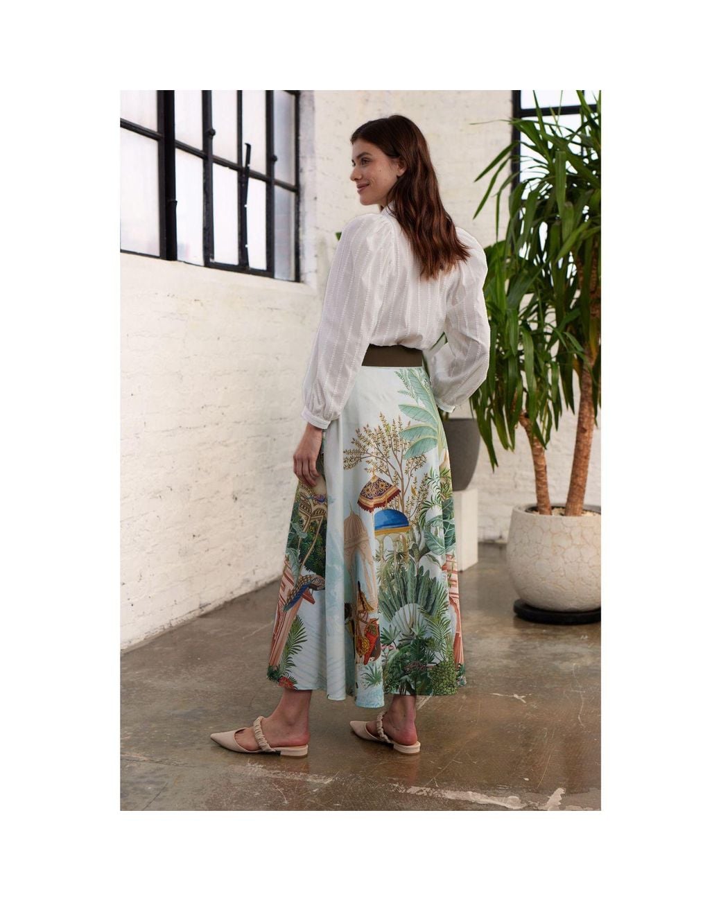 Marianna Déri Green Orient Maxi Skirt