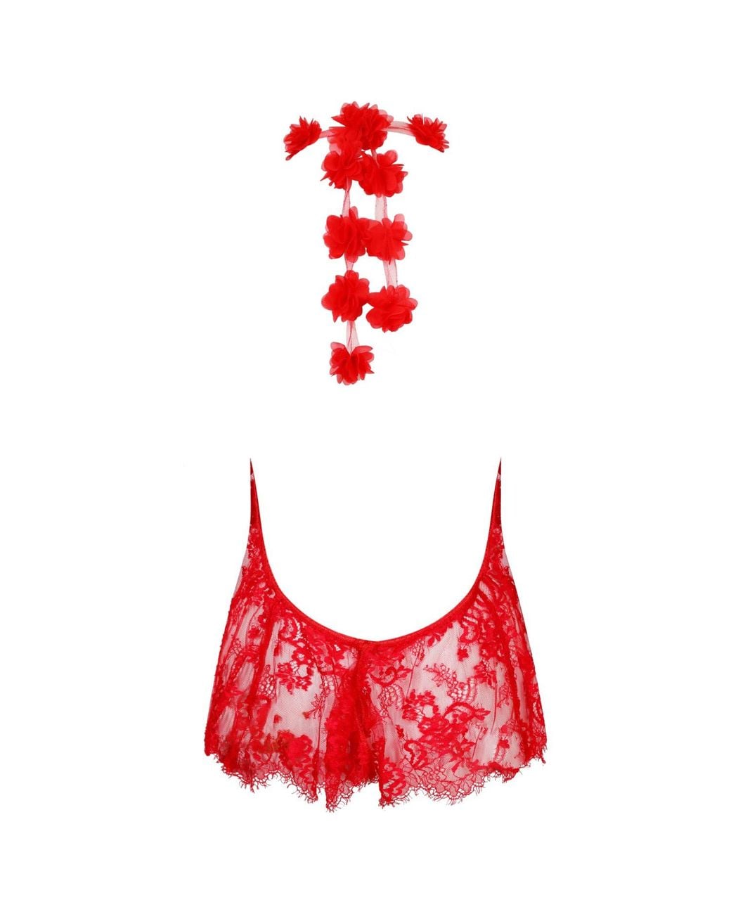 Belle -et-BonBon Red Valentines Jacqueline Petal Babydoll With Matching Thong Giftwrapped