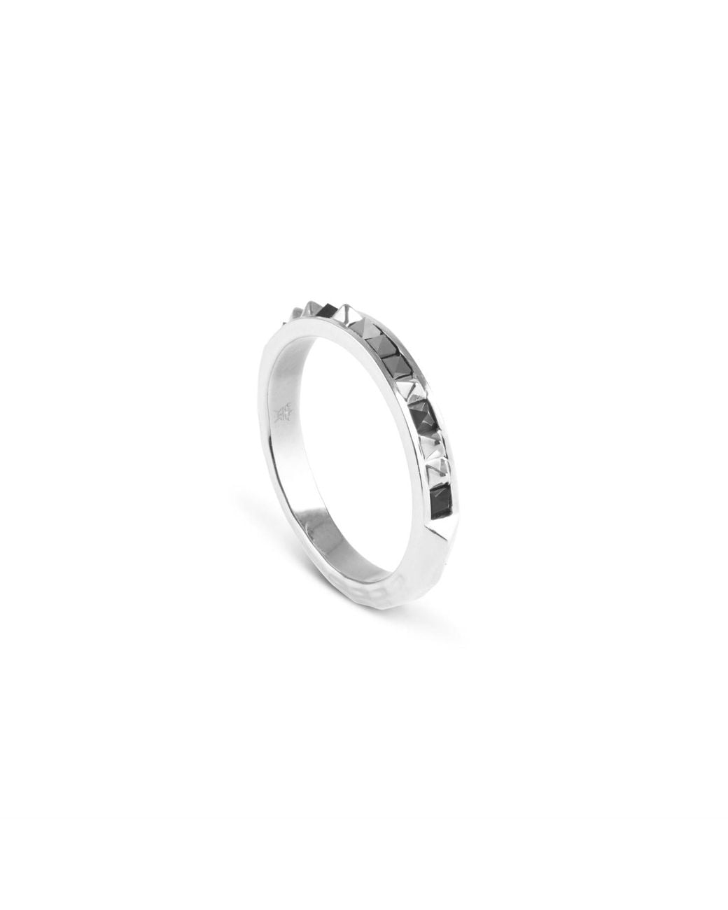 Kasun Metallic Onyx Set Crocodile Ring