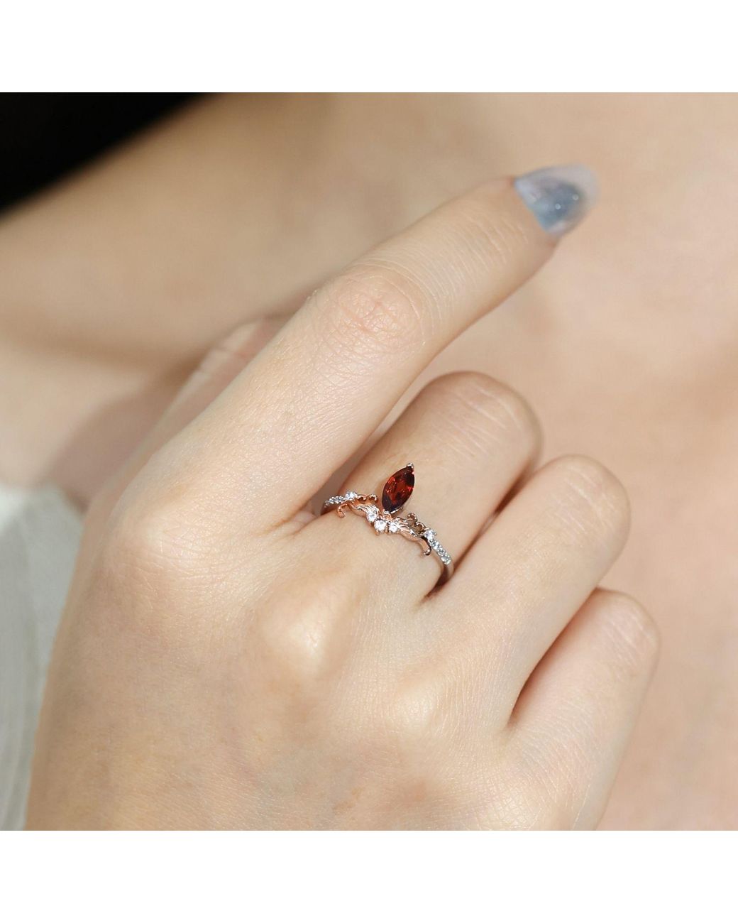 Azura Jewelry New York Pink Ring Of Fire Vermeil
