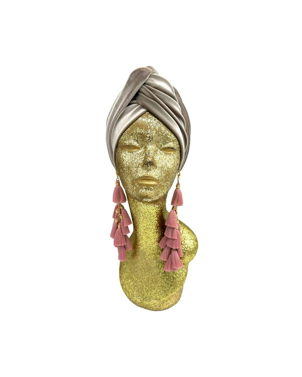 Julia Clancey Pink Neutrals Mink & Chacha Turban