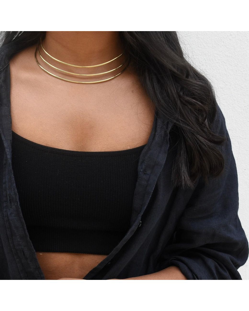 Lala Salama Metallic Layered Choker