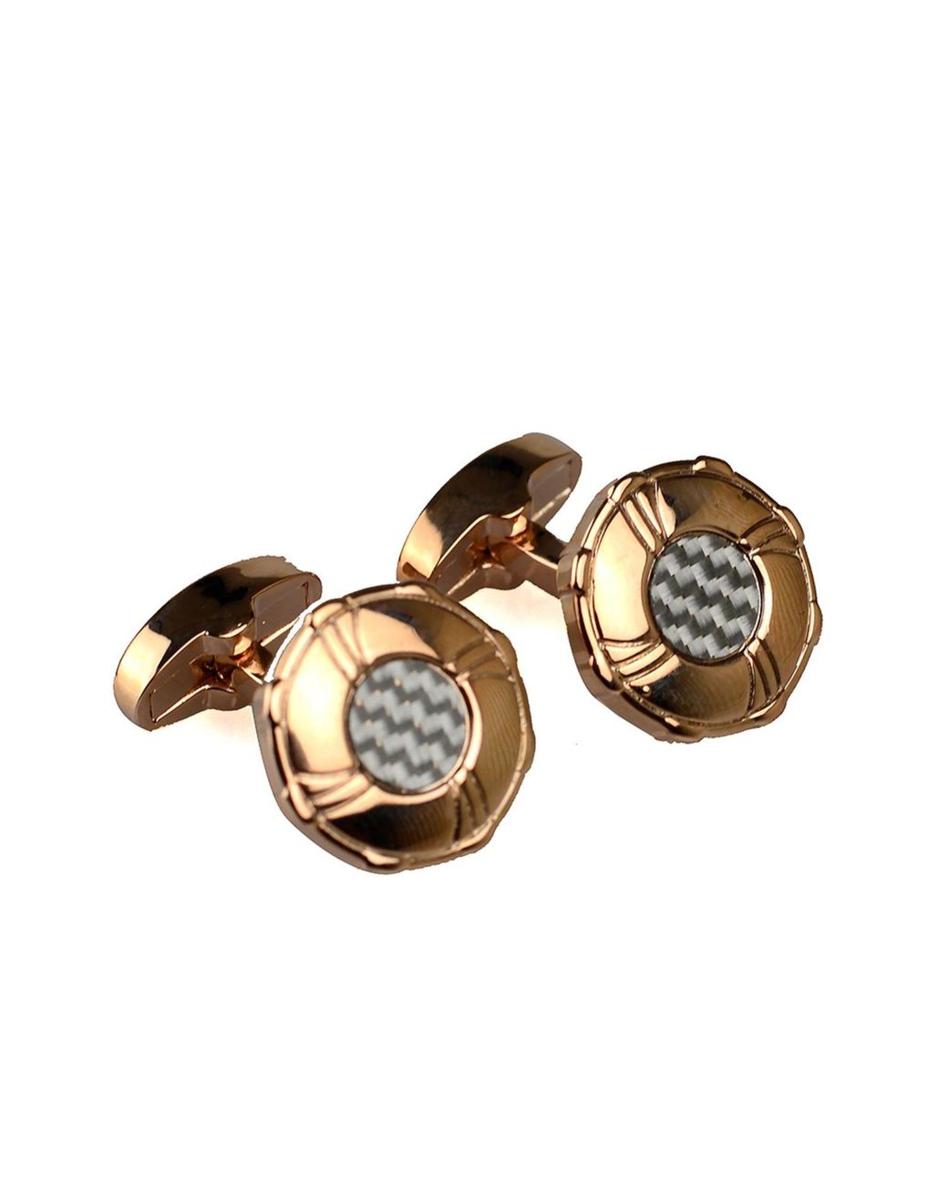 DAVID WEJ Metallic Octagon Metal Cufflinks – for men