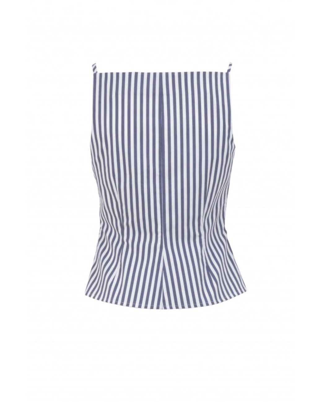 Exquise White Emberly Spaghetti Bustier Blouse- Multi Color