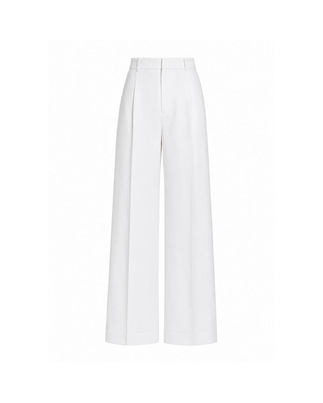 Richa Sharma White Handcrafted Banana Crepe Wide Leg Trousers