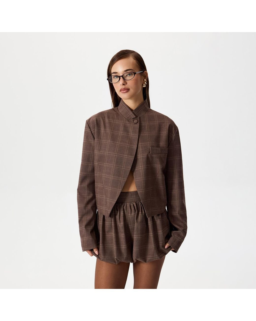 Thisisu Collection Brown Romy Plaid Jacket –