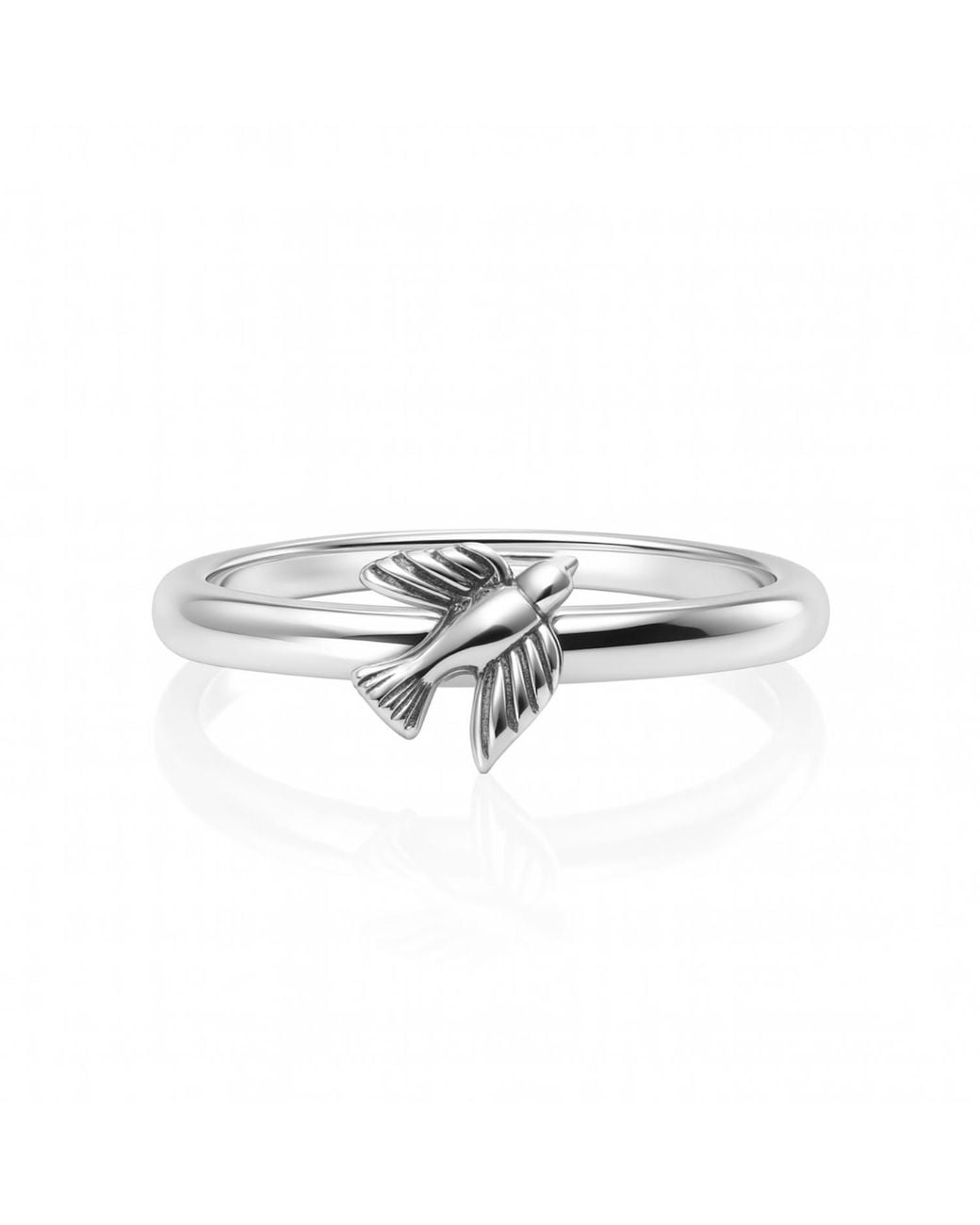 Unaloe Metallic Adjustable Ring Dove Design