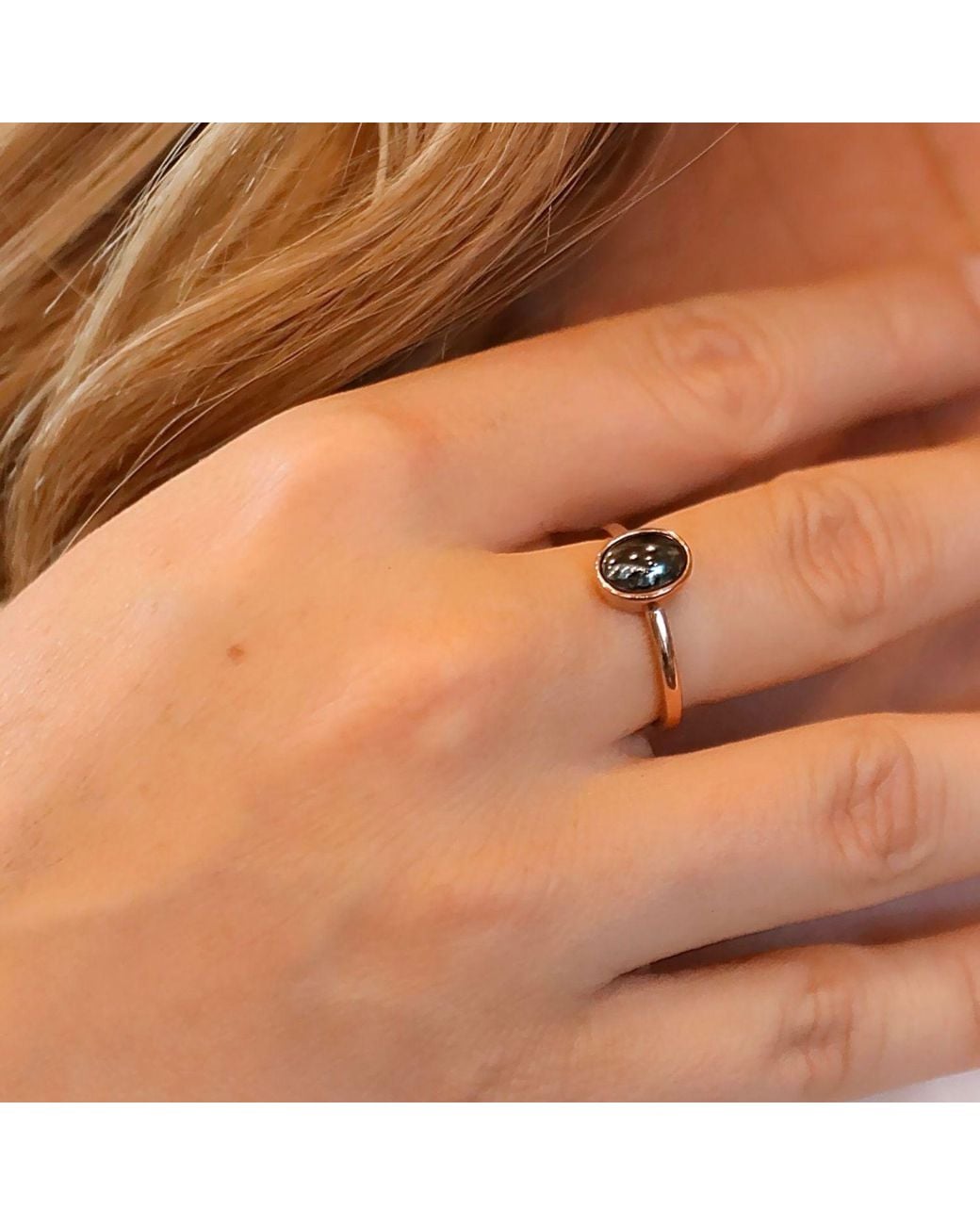 Rejected Hearts Club Multicolor Rose Hematite Healing Rose Stack Ring
