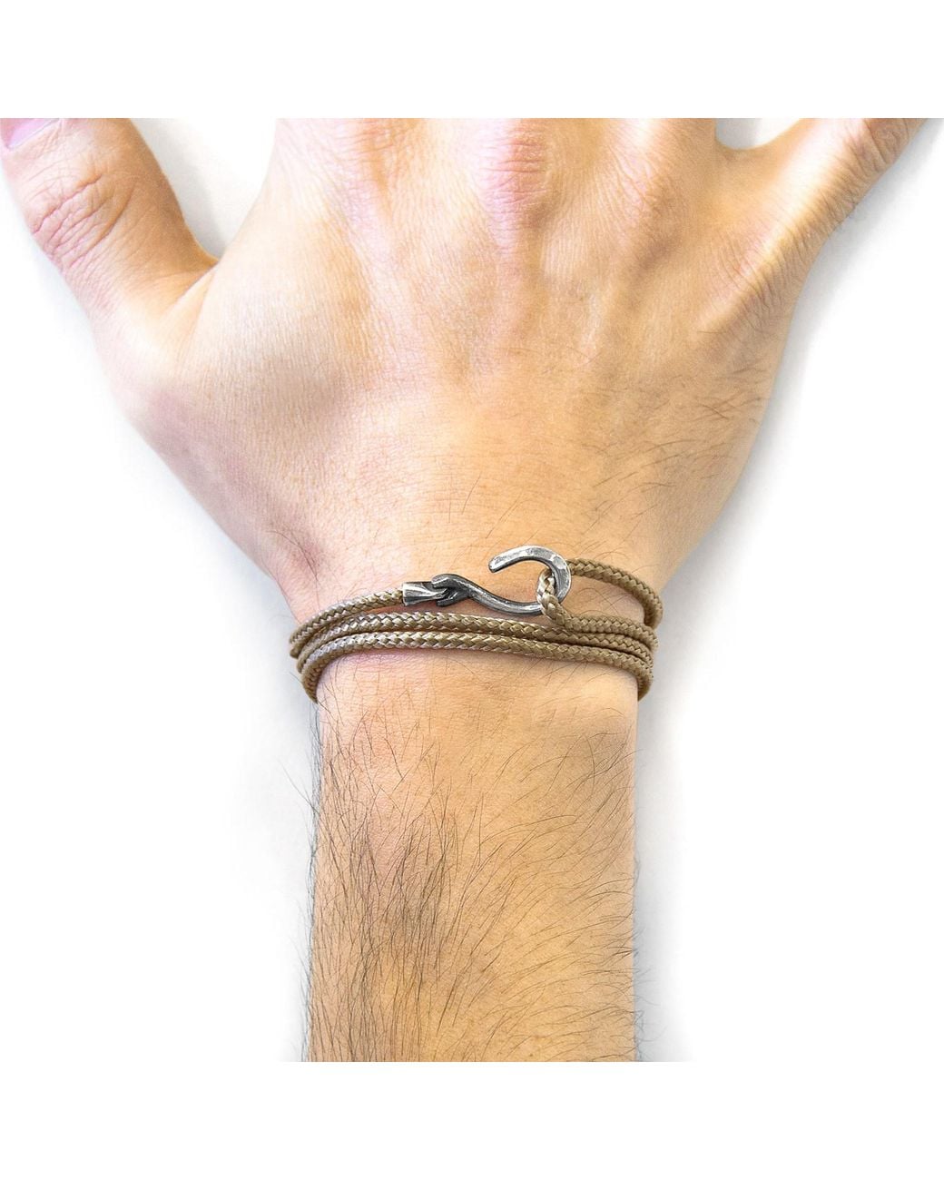 Anchor and Crew Metallic Sand Heysham & Rope Bracelet for men
