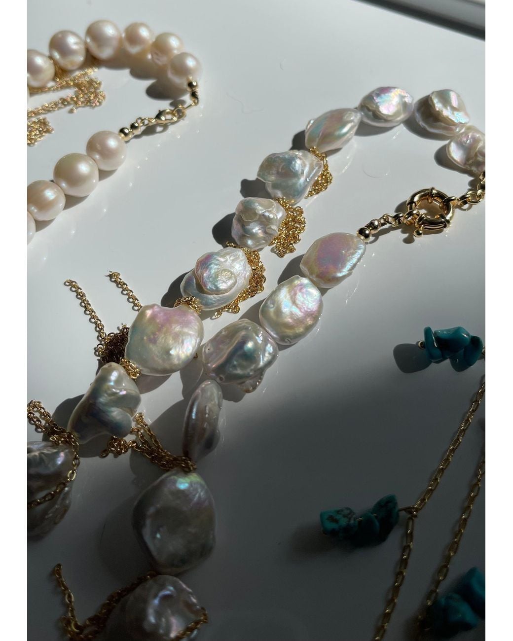 Carolina Benoit White Salt Water Heirloom – Naama Necklace