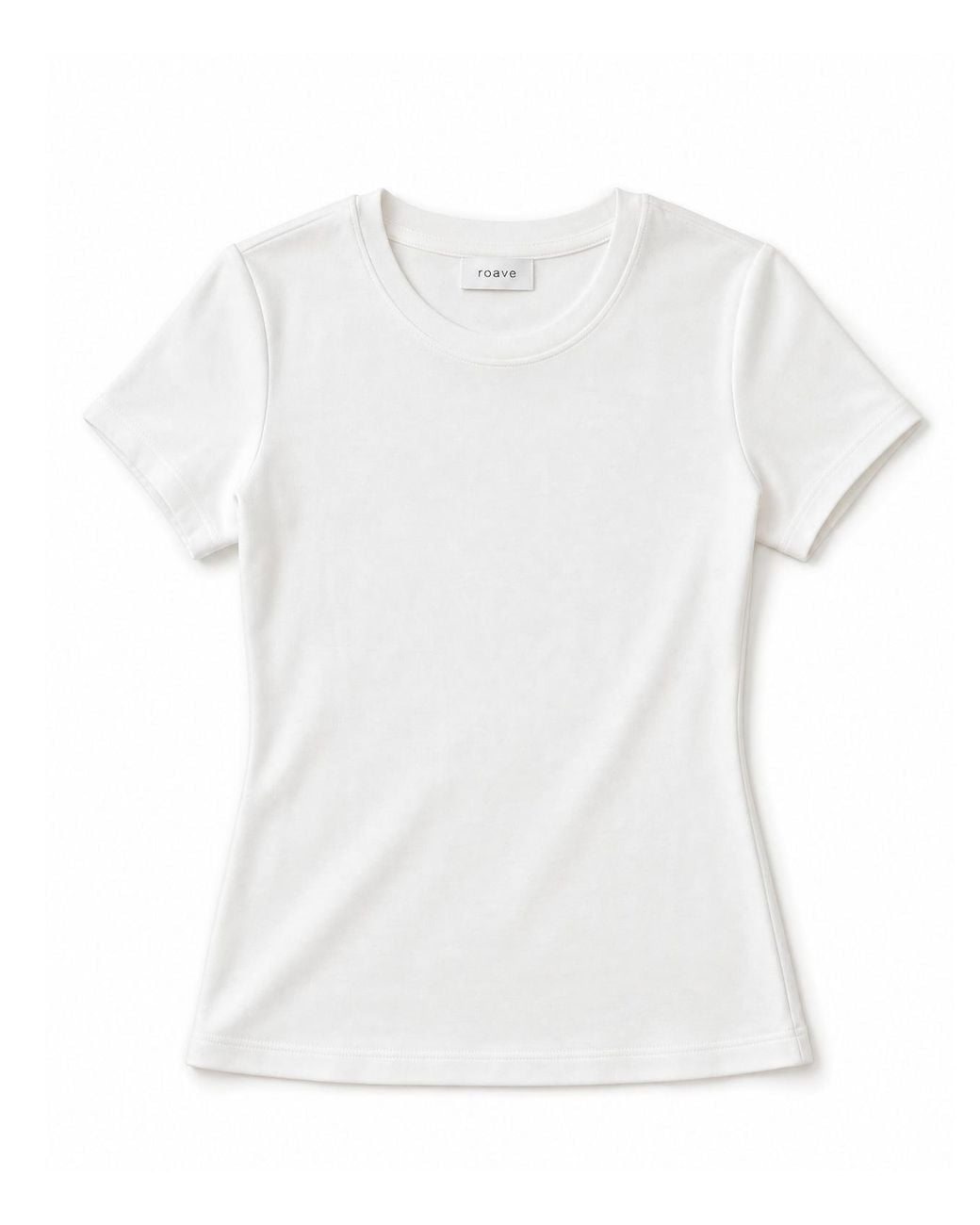 ROAV White Short Sleeved Fitted Round Neck T-Shirt