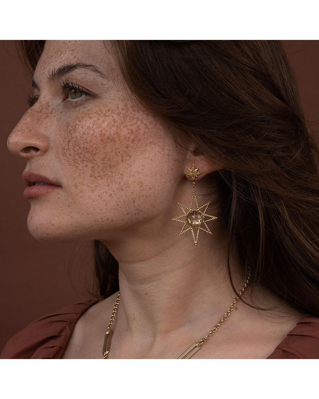 Zoe & Morgan Metallic Sunburst Earrings