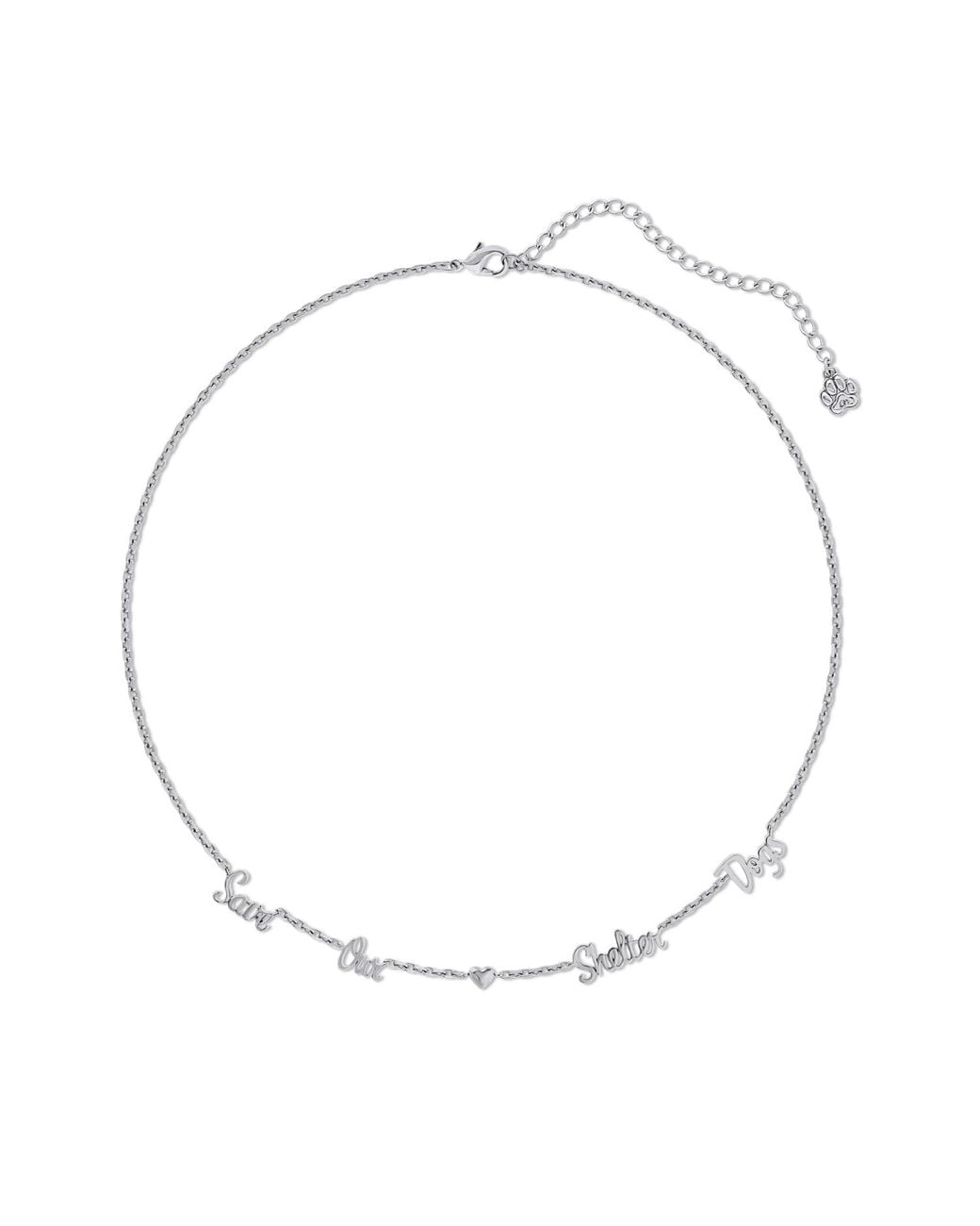 Cloud Haven Metallic Compassion Scripted Necklace