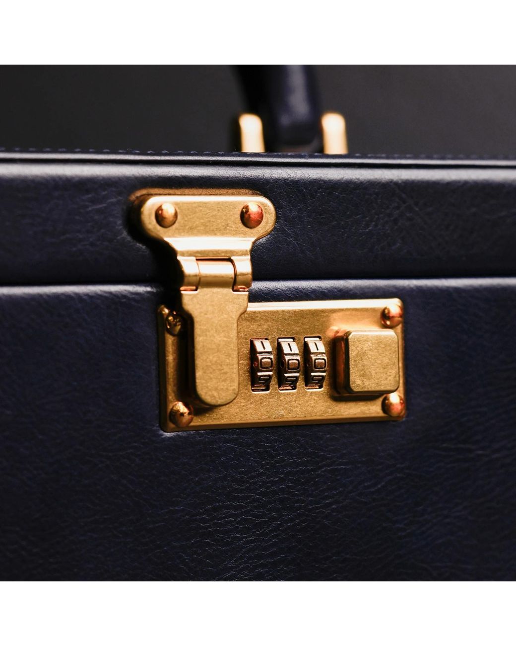 Time Resistance Blue Leather Jewelry Box For
