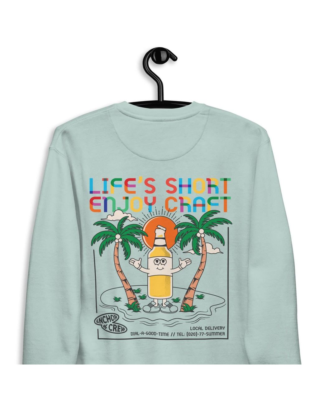 Anchor and Crew Blue Ice Enjoy Craft Dial-A-Local Organic Cotton Sweatshirt for men