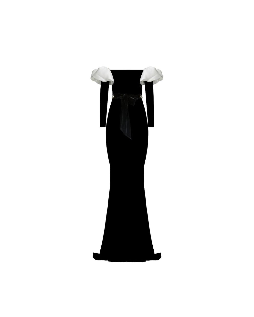 Nur Karaata Black Hofburg Long Dress