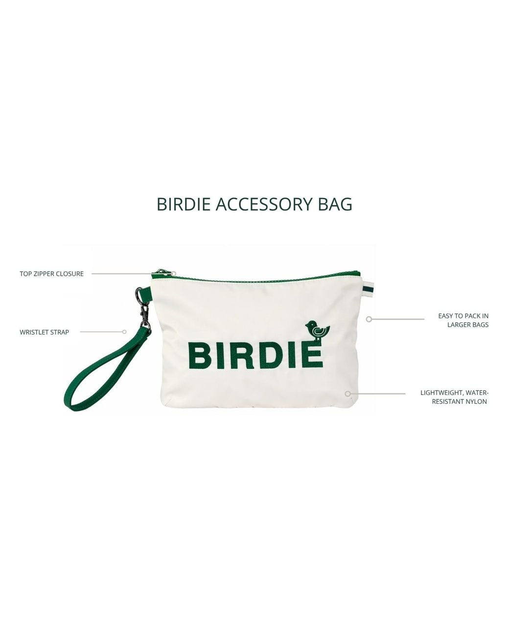 Trelle White Birdie Accessory Bag