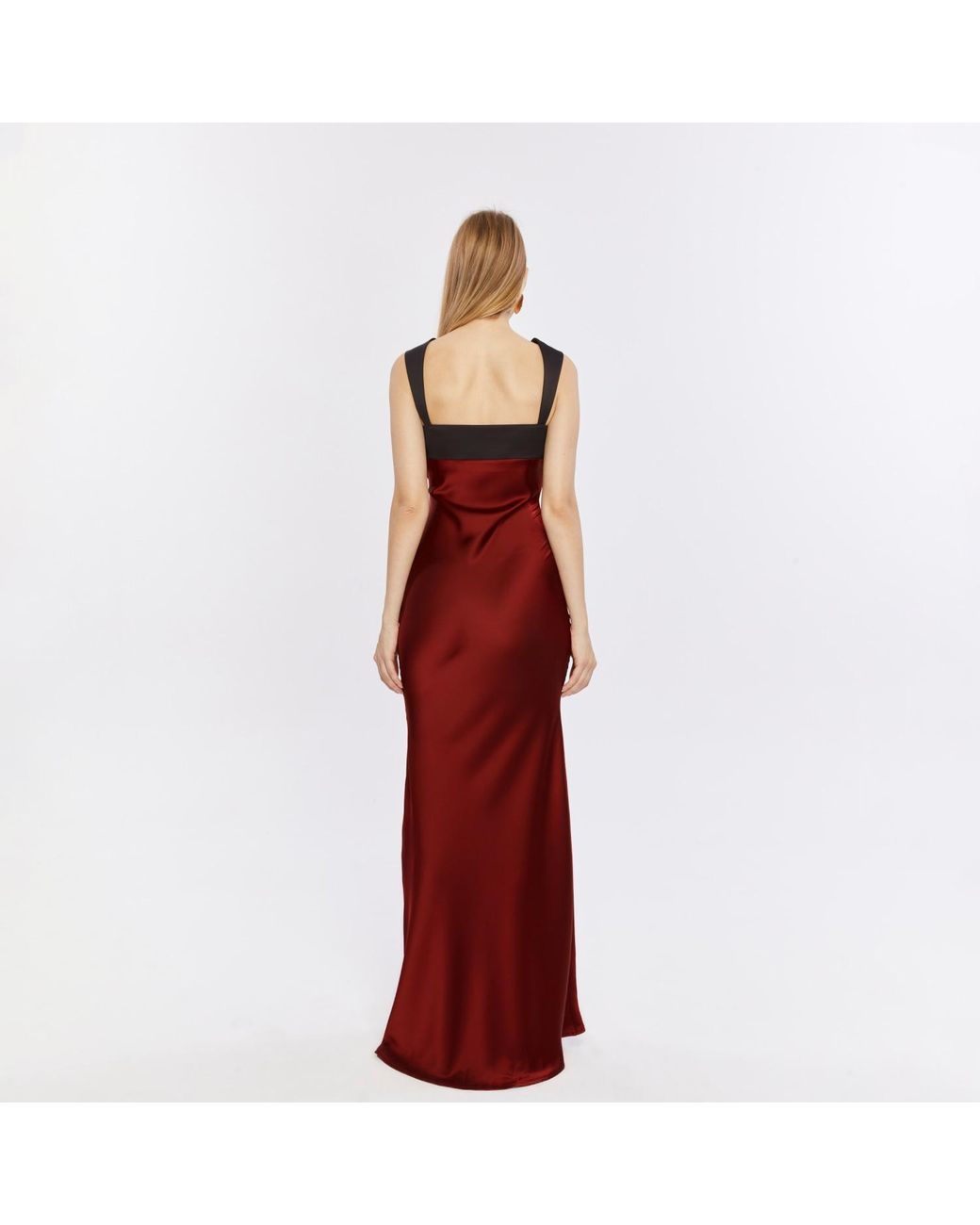 Herfetch Red Neutrals Maxi Dress-Burgundy