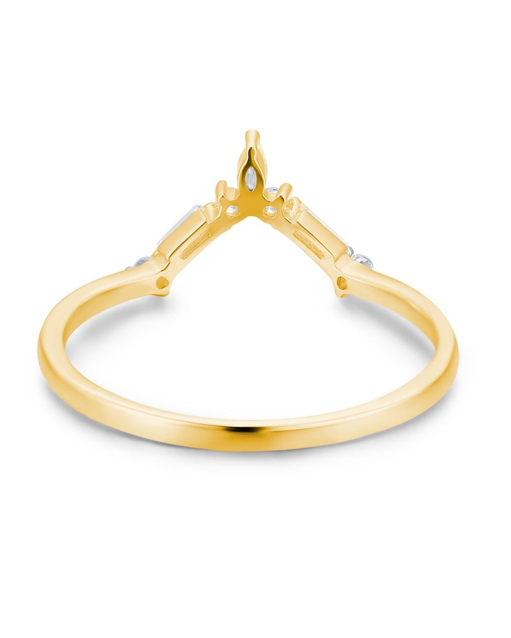 Azura Jewelry New York Metallic Monte Arc Ring Vermeil