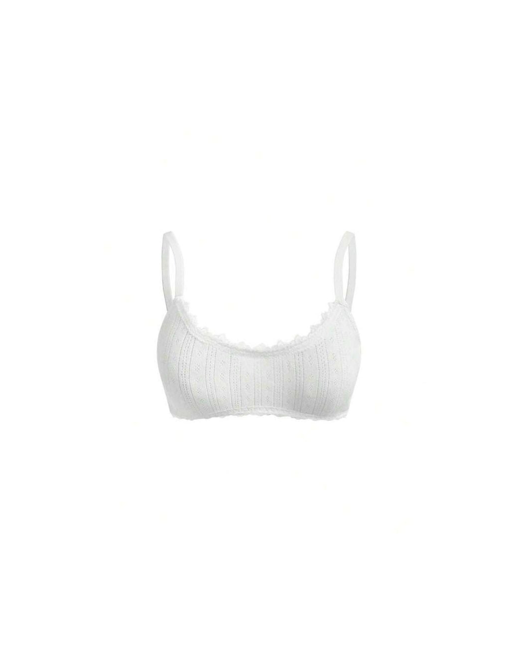 ADIBA White Pureline Cotton Bra