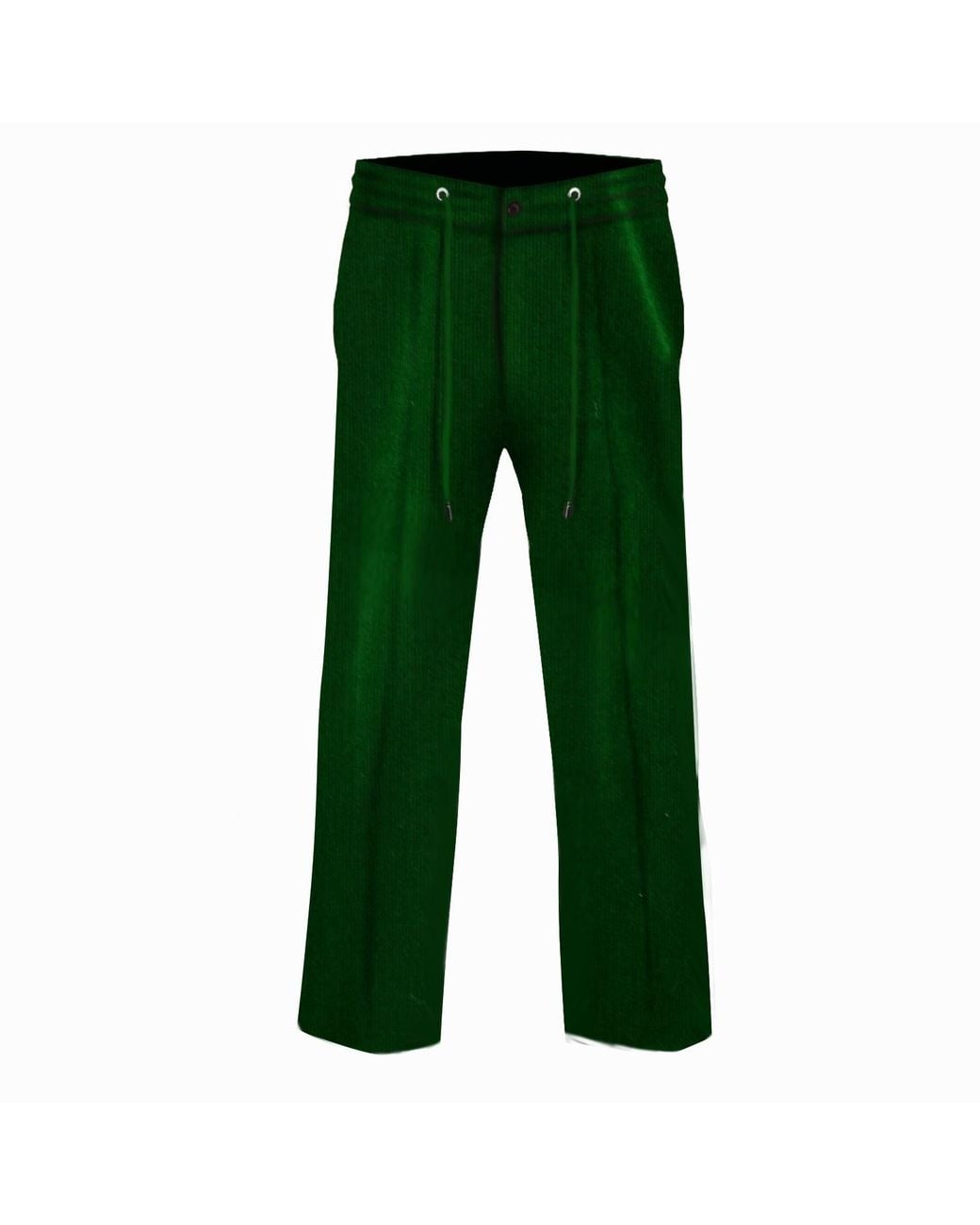 DAVID WEJ Green Washington Drawstring Corduroy Trouser for men
