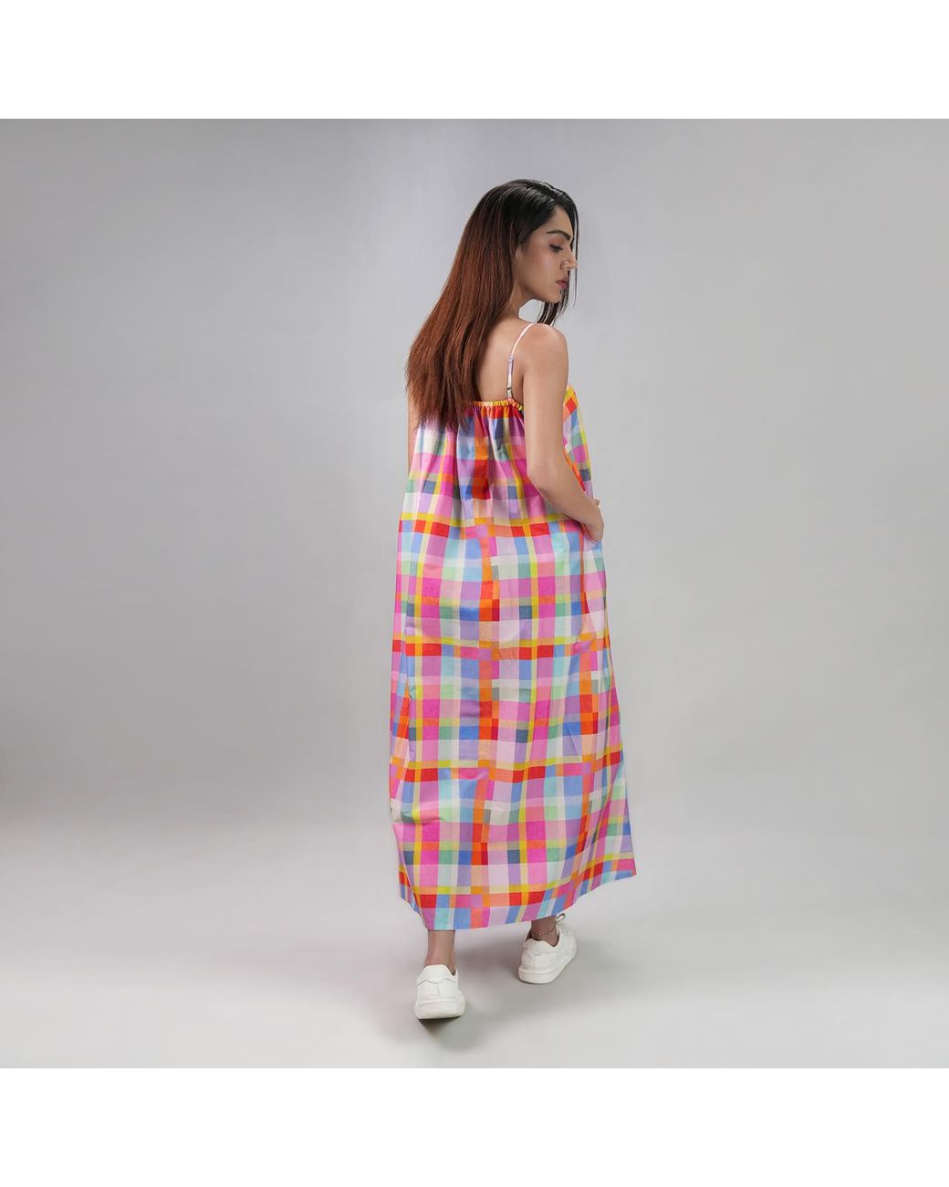 DHARA SHETH DUBAI Red The Palette Picnic Spaghetti Strap Maxi Dress