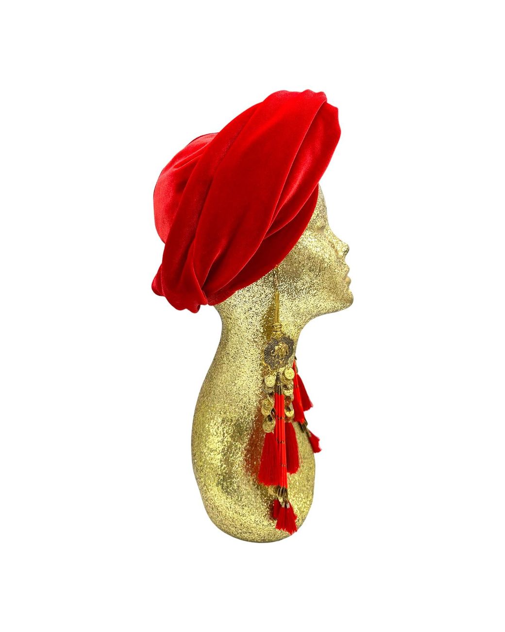 Julia Clancey Red Ruby Dream Velour Turban
