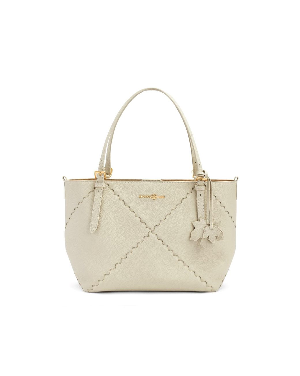 Orange Cube White Dusk Mosaic Tote