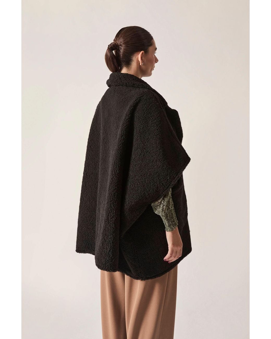 James Lakeland Black Teddy Button Cape