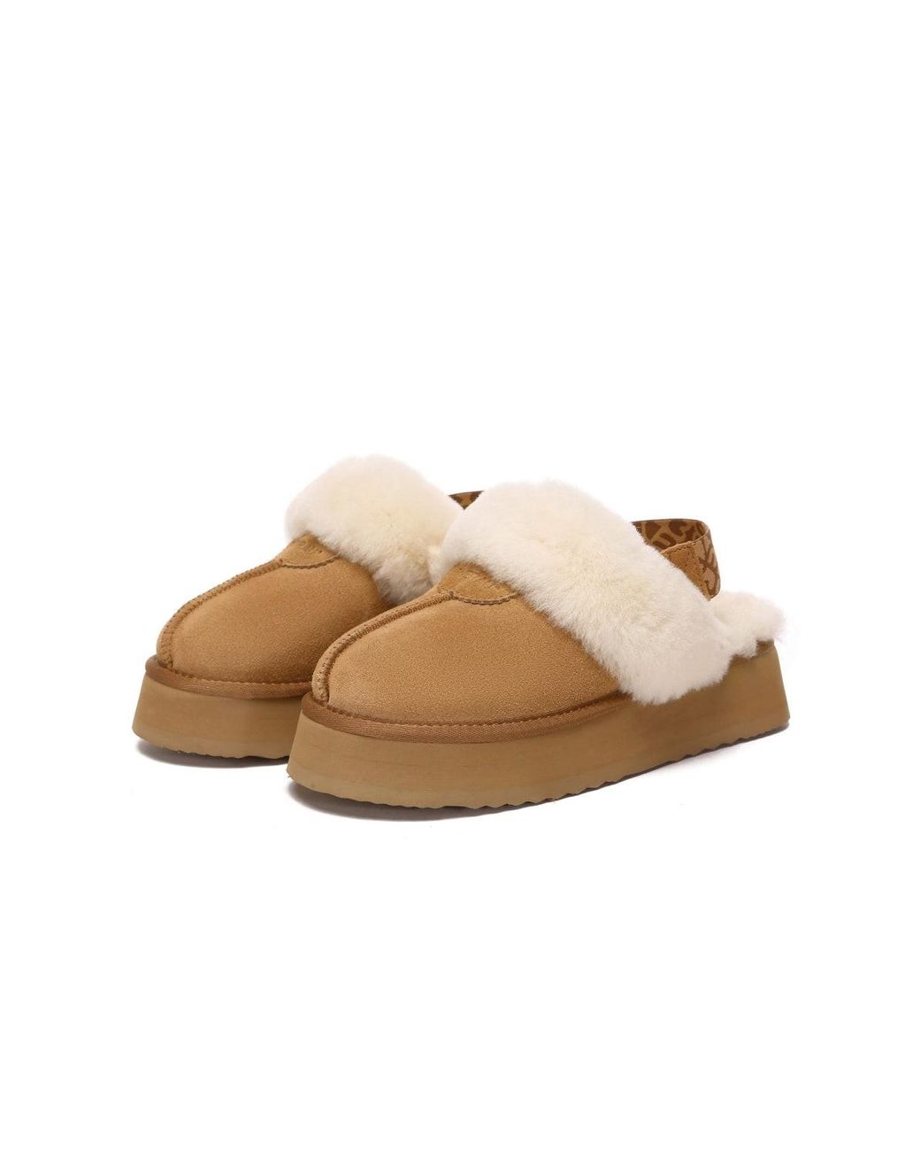 EverAu Australia Natural Wagtail Removable Strap Platform Slippers