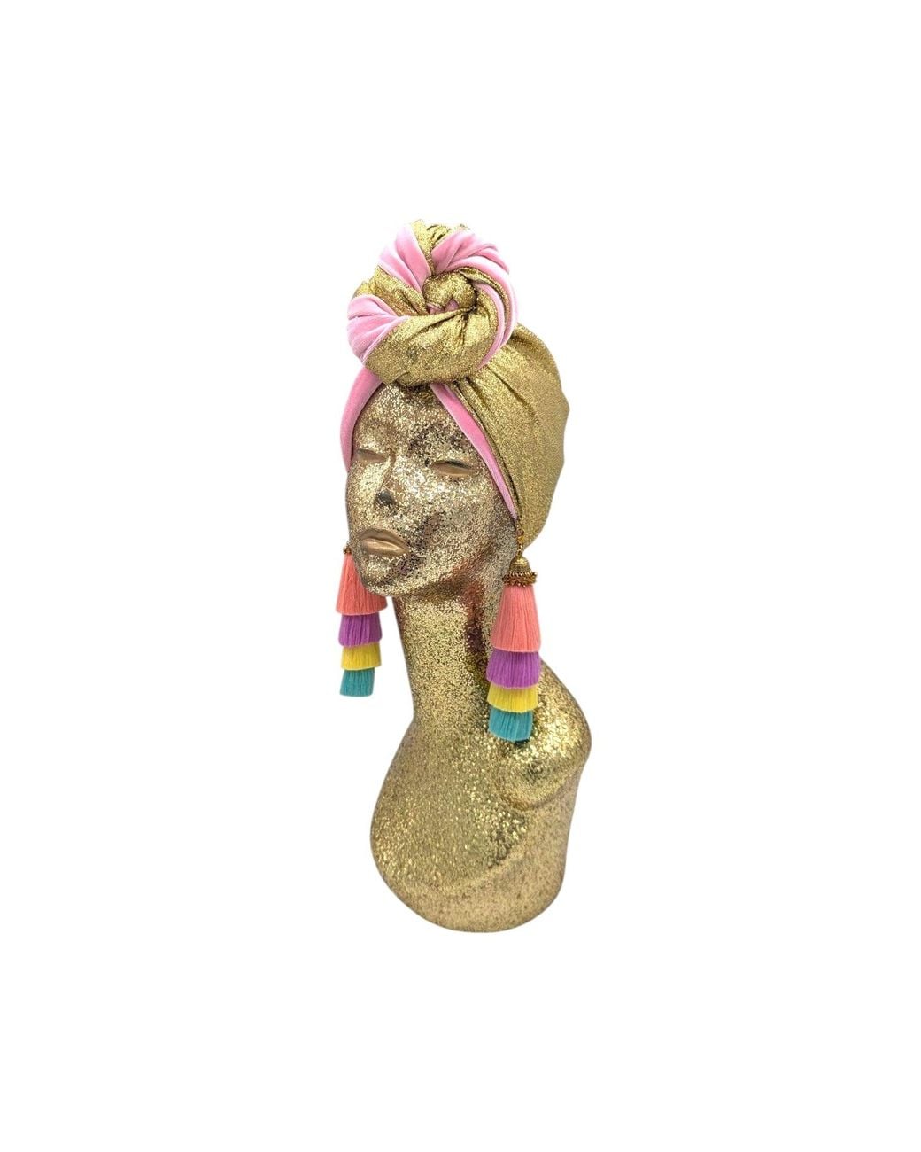 Julia Clancey Metallic Snazzy Fondant Swinglette Velour Turban
