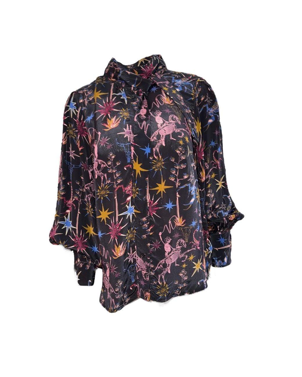Any Old Iron Multicolor Ghost Rider Necktie Shirt