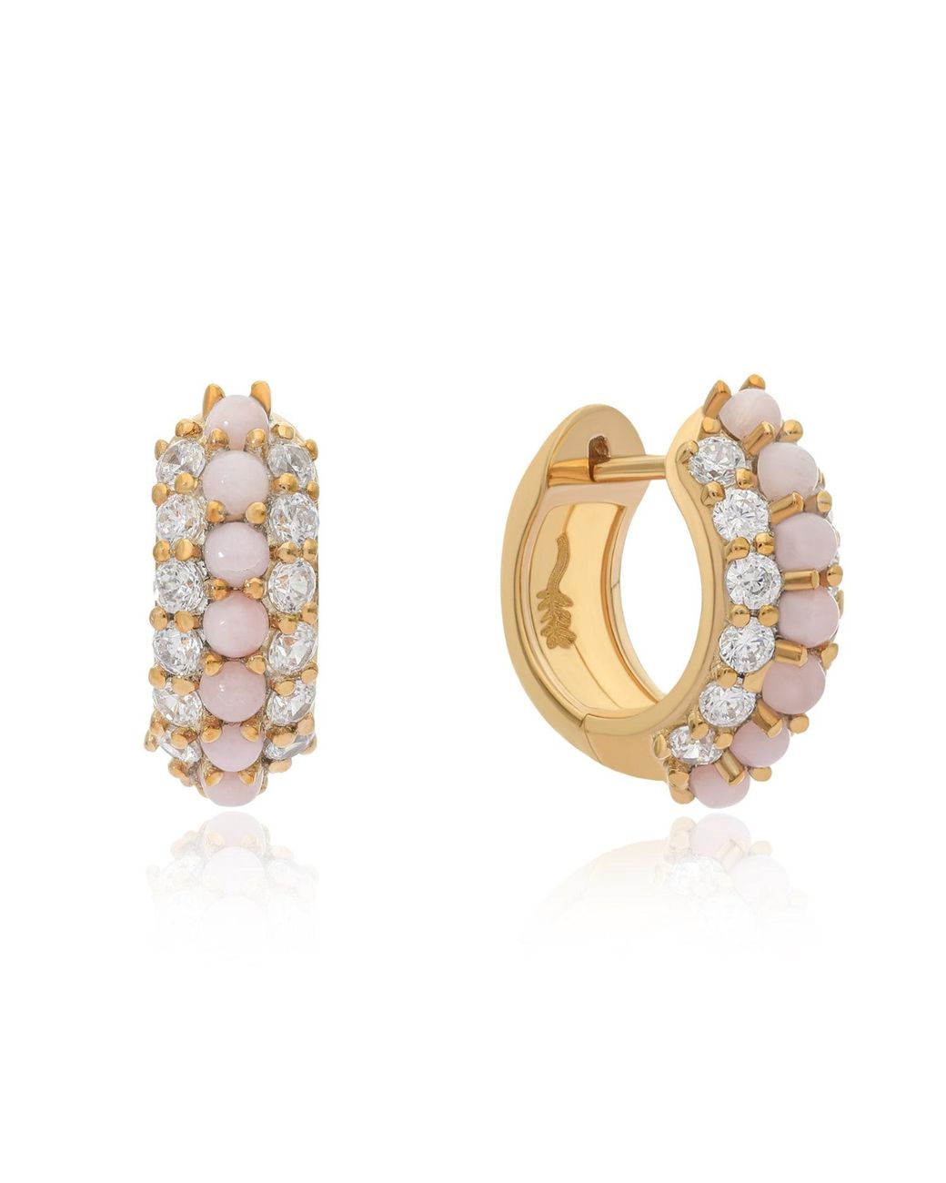 Preeti Sandhu Metallic Summer Sparkle Opal Vermeil Huggies