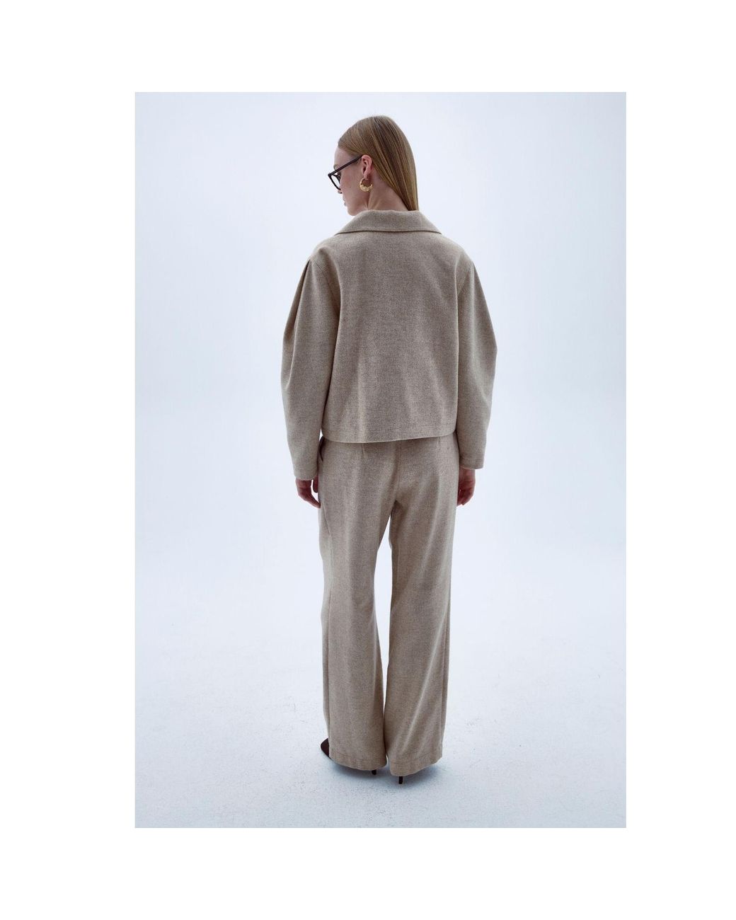 NAZLI CEREN Pink Neutrals Kai Wool Jacket