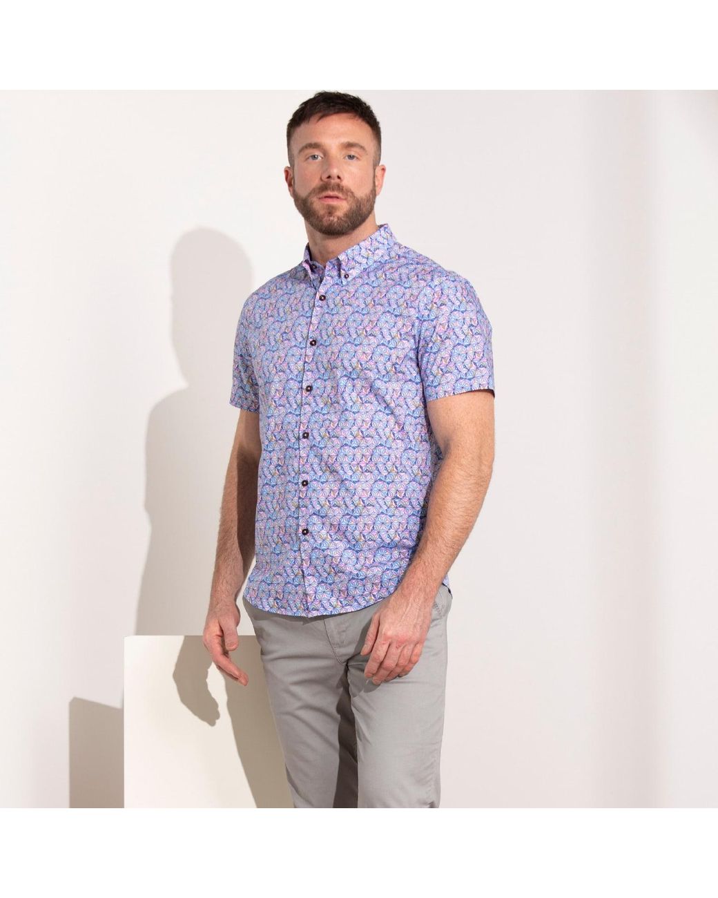 Lords of Harlech Blue Tim Harlequin Stars for men