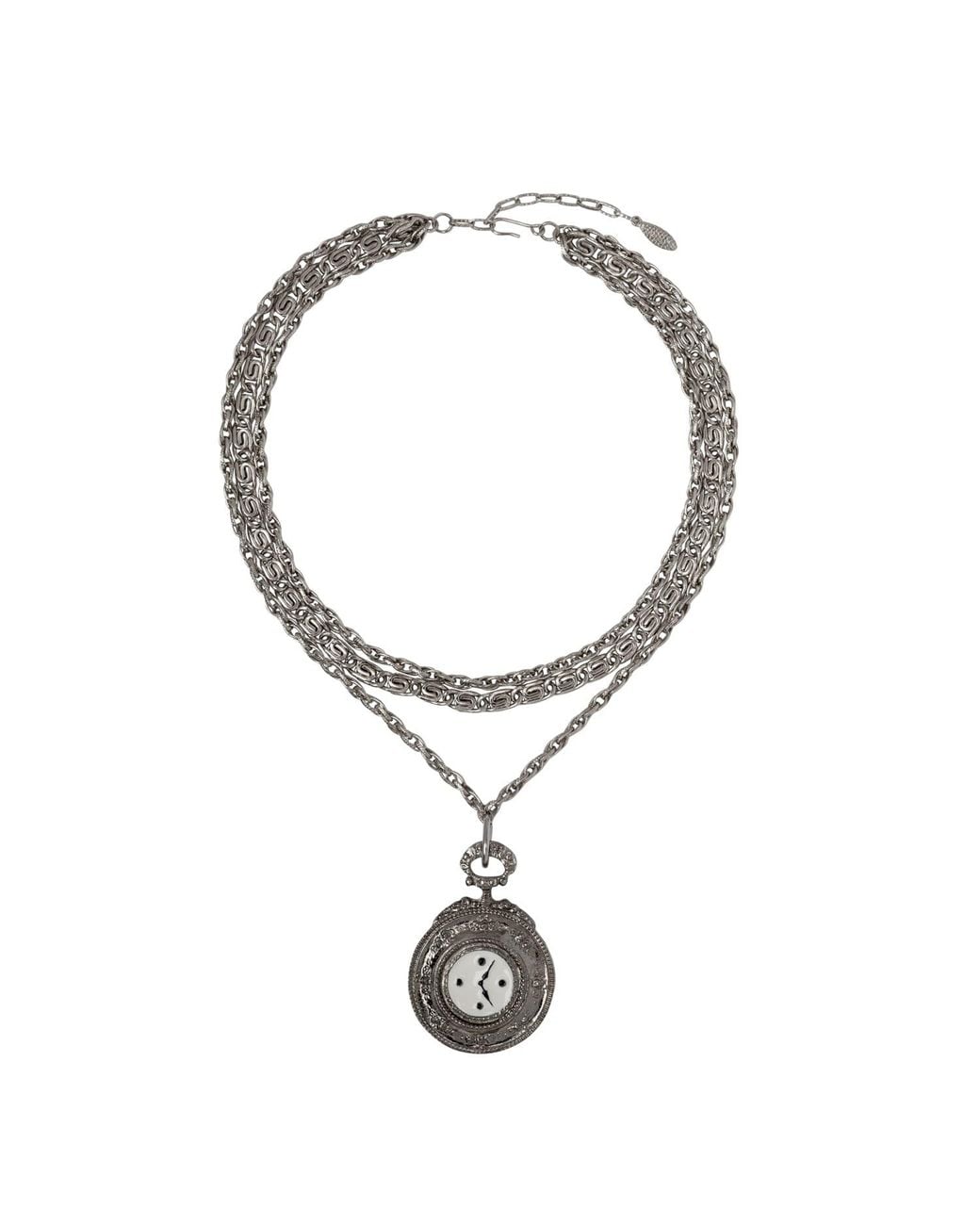 Caramel Vintage Jewellery Brown Vintage Timeless Clock Necklace