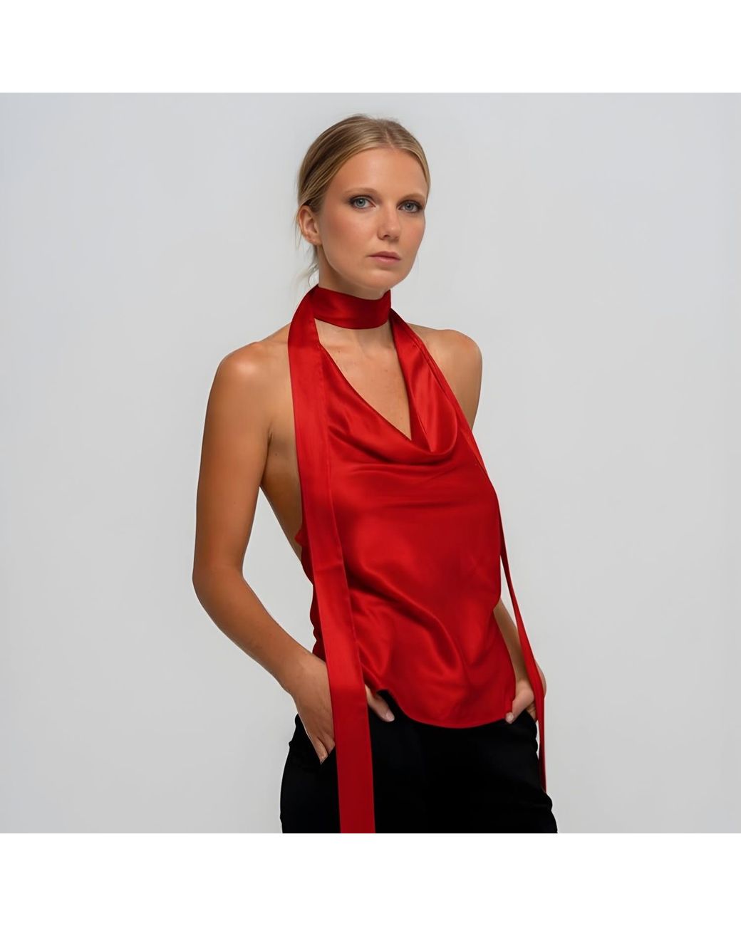 The Ethos Studio Red Nicholette Top