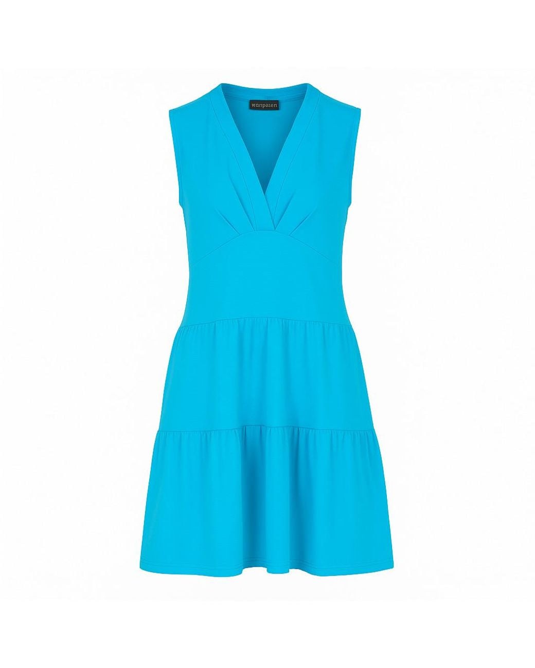 Conquista Blue Sleeveless Cotton Jersey Dress