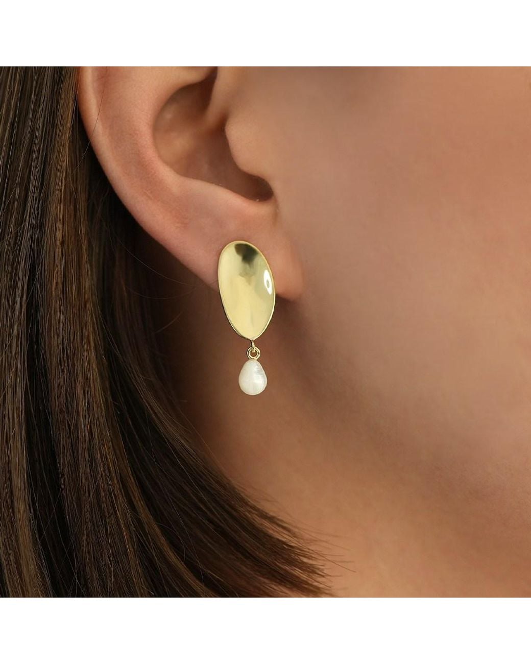 Argento Vivo Metallic The Oval Drop Earring