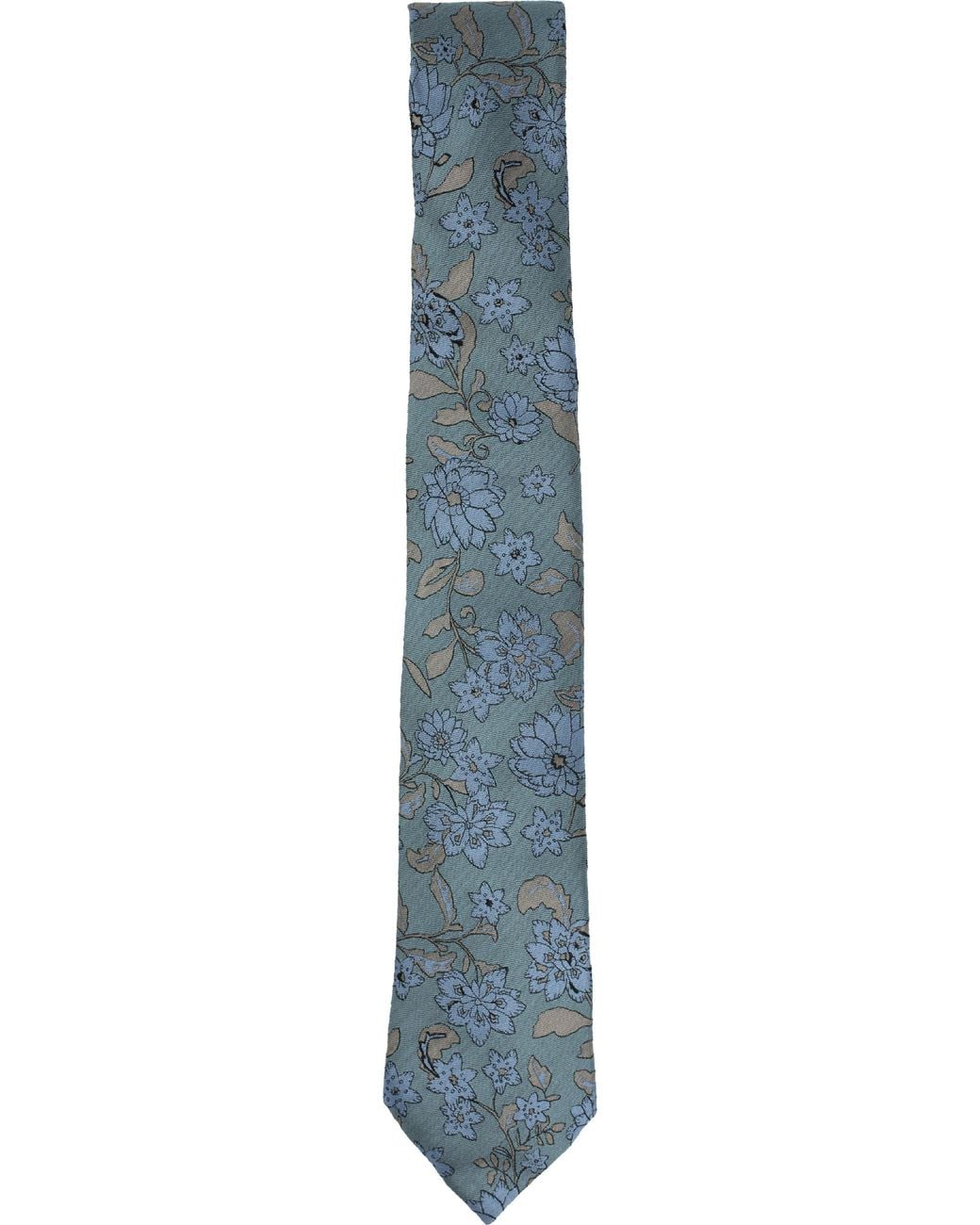 Lords of Harlech Blue Lotus Aqua Tie for men