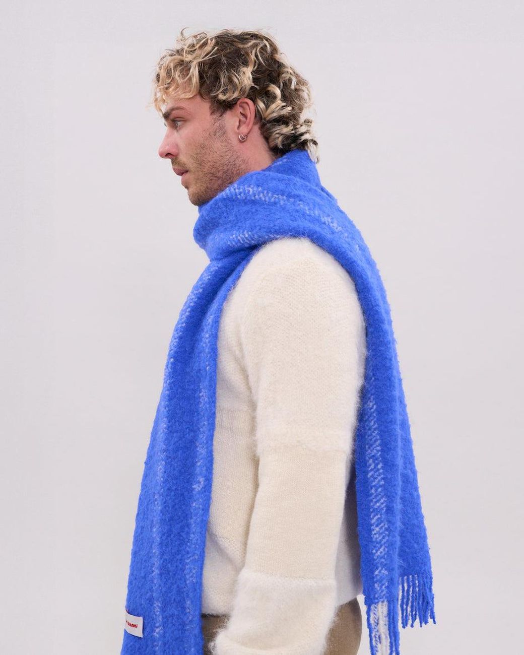 La Granni Blue Oversized Alpaca Scarf