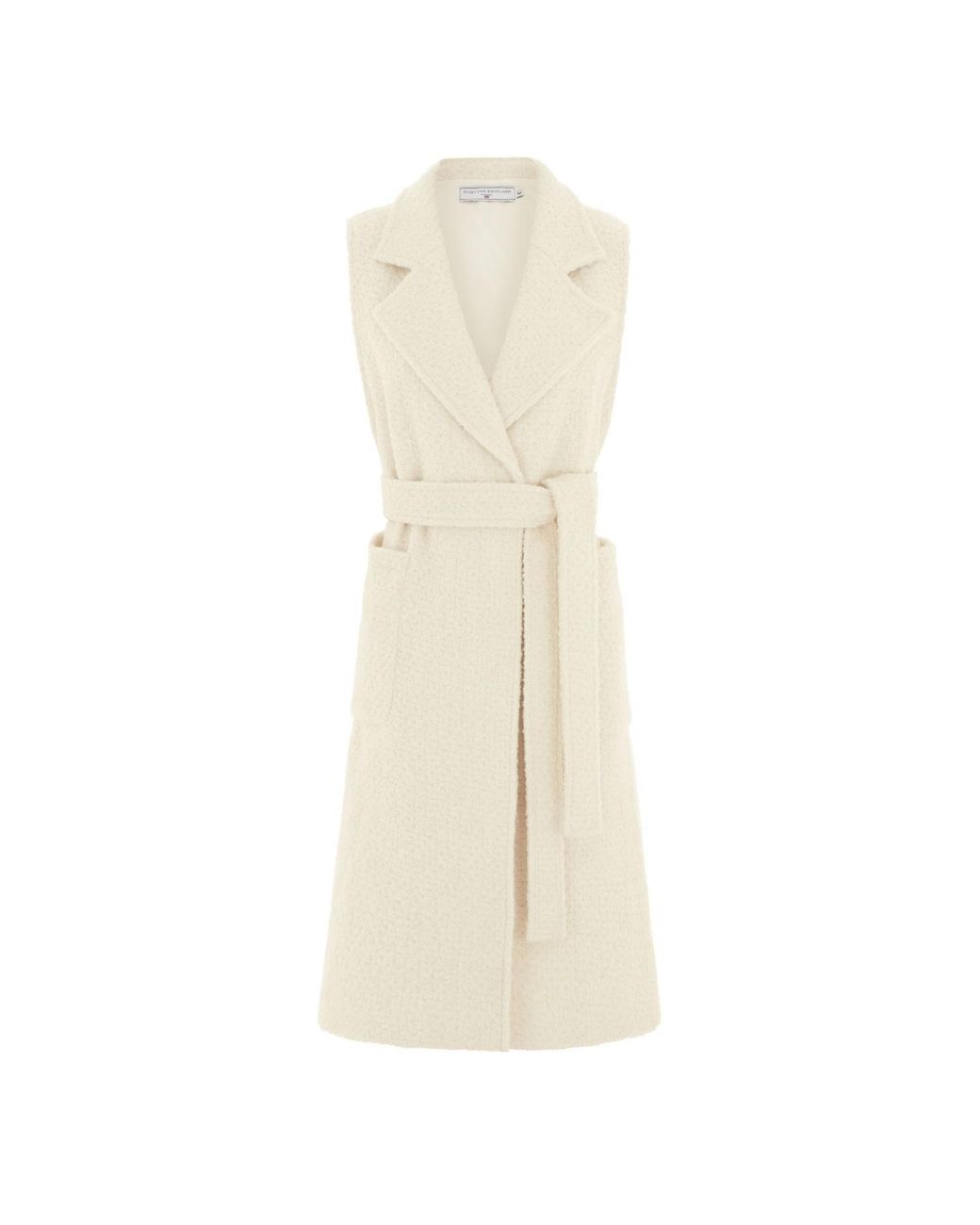 Hortons England Green The Knightsbridge Sleeveless Double Breasted Coat Tweed