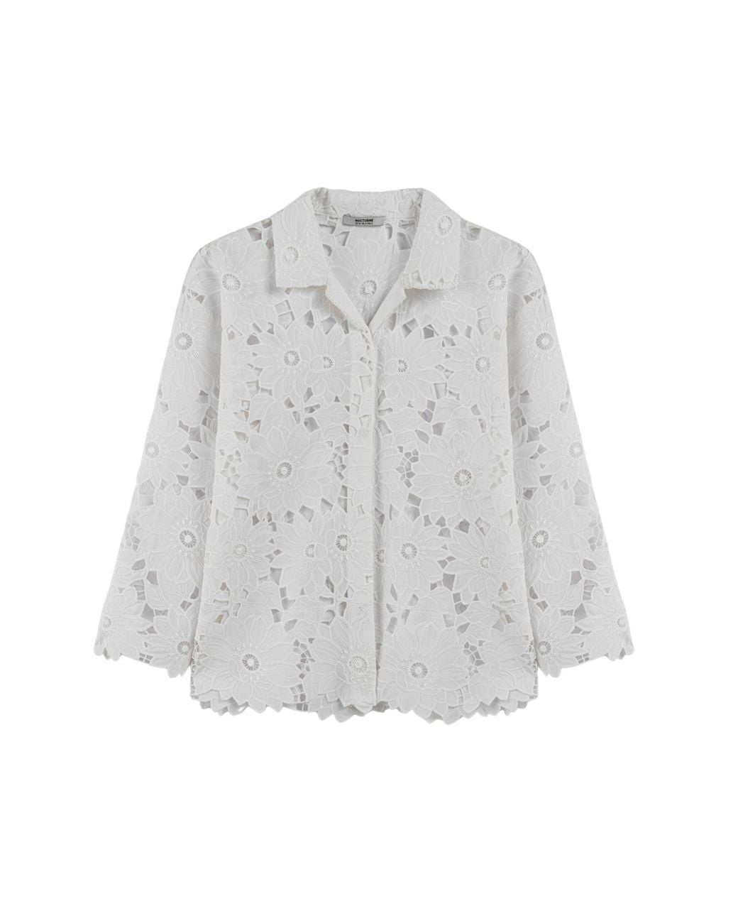 Nocturne Gray Neutrals Floral Broderie Jacket