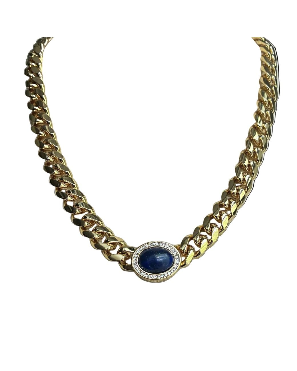 Laura Gray Metallic Harlow Curb Chain Carnelian, Lapis & Aventurine