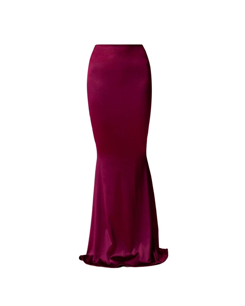 Nur Karaata Red Mermaid Burgundy Skirt